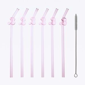 🆕 Barbie X Zara Glass Drinking Straws